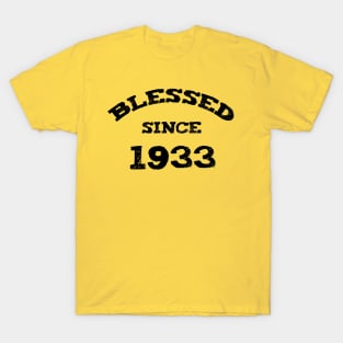 Blessed Since 1933 Cool Blessed Christian Birthday T-Shirt